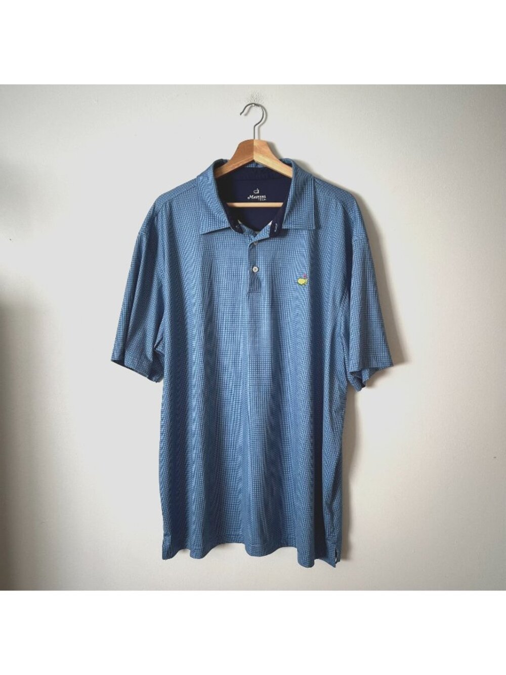 Masters Tech Golf Tournament Blue Polo Shirt Men's Size XXL